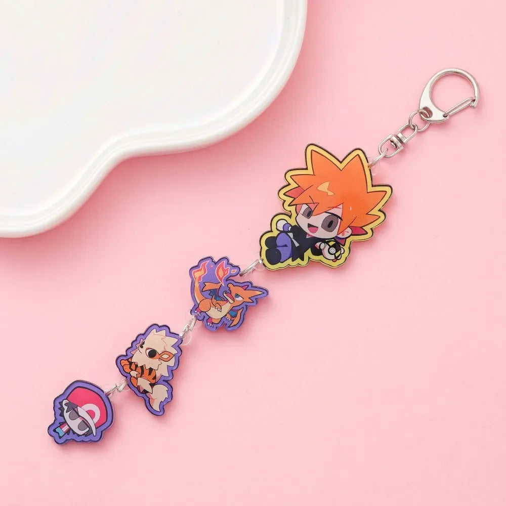 Anime Acrylic keychain accessaries Cartoon Car Bag Pendant Gift cute creative bag charm funny Friends Fans Gifts Keyring
