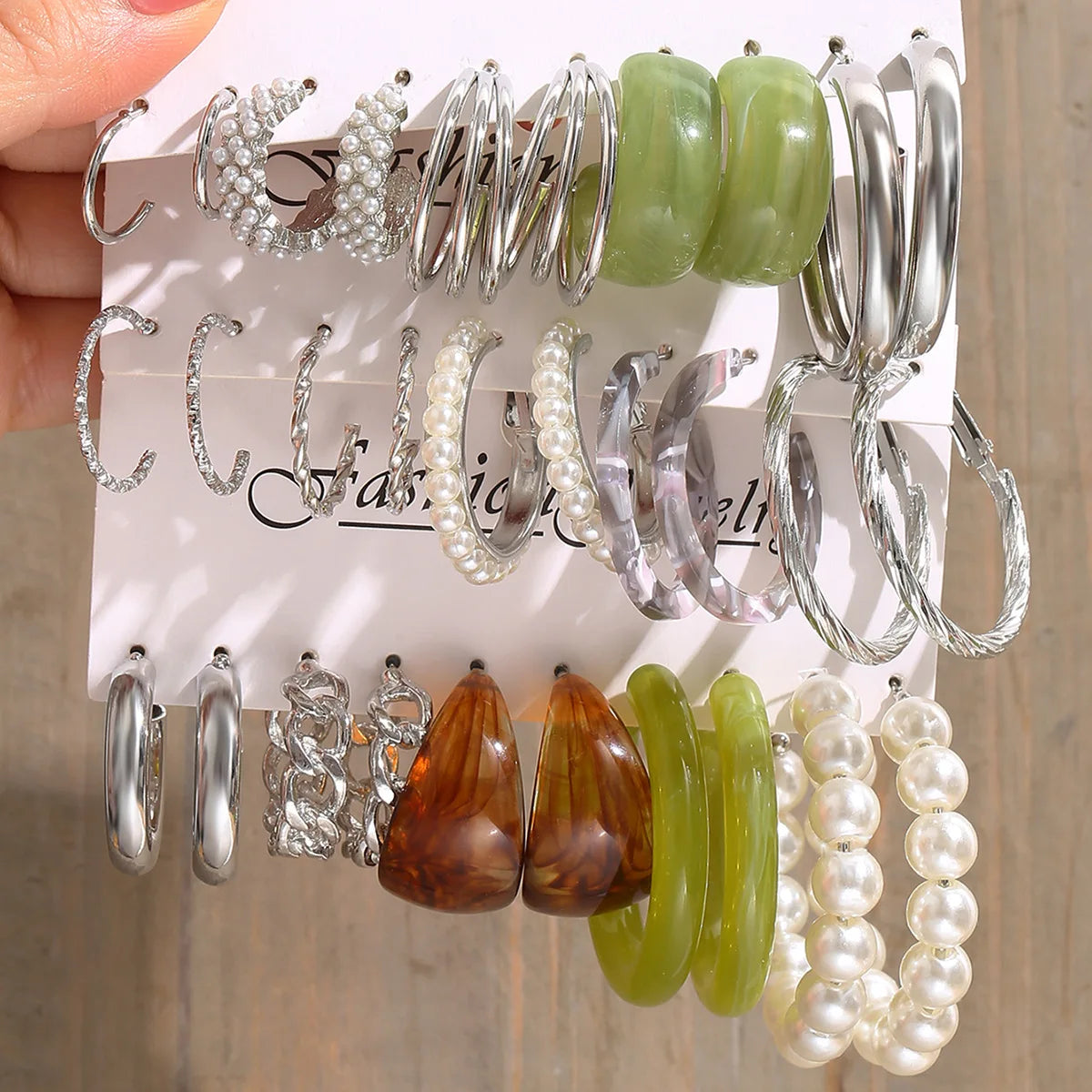 18 Pcs New Fashion Colorful Earrings Set For Women Boho Butterfly Gold Silver Color Pearl Circle Dangle Earrings Jewelry Gifts