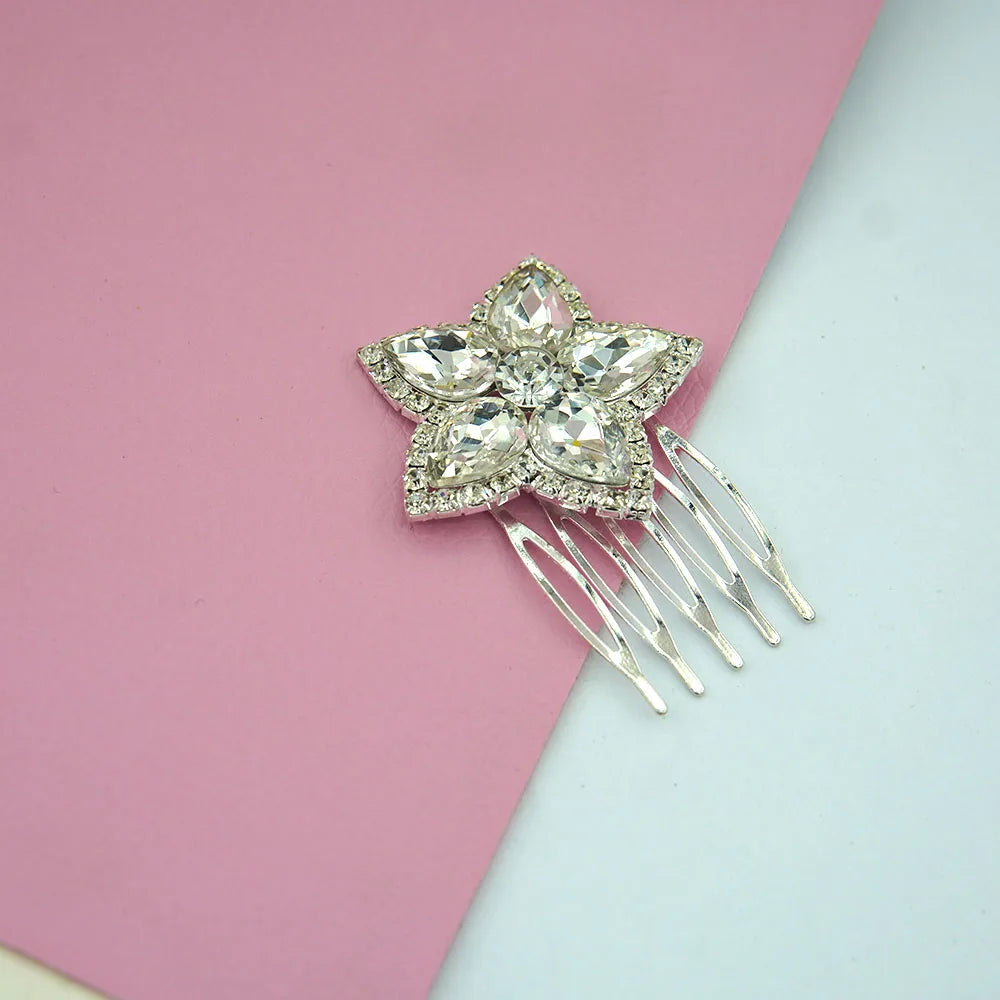 Fashion Hair Combs Flowers Jewelry Crystal Women Hairpins Bridal Hair Ornament Handmade Wedding Accessories Gift