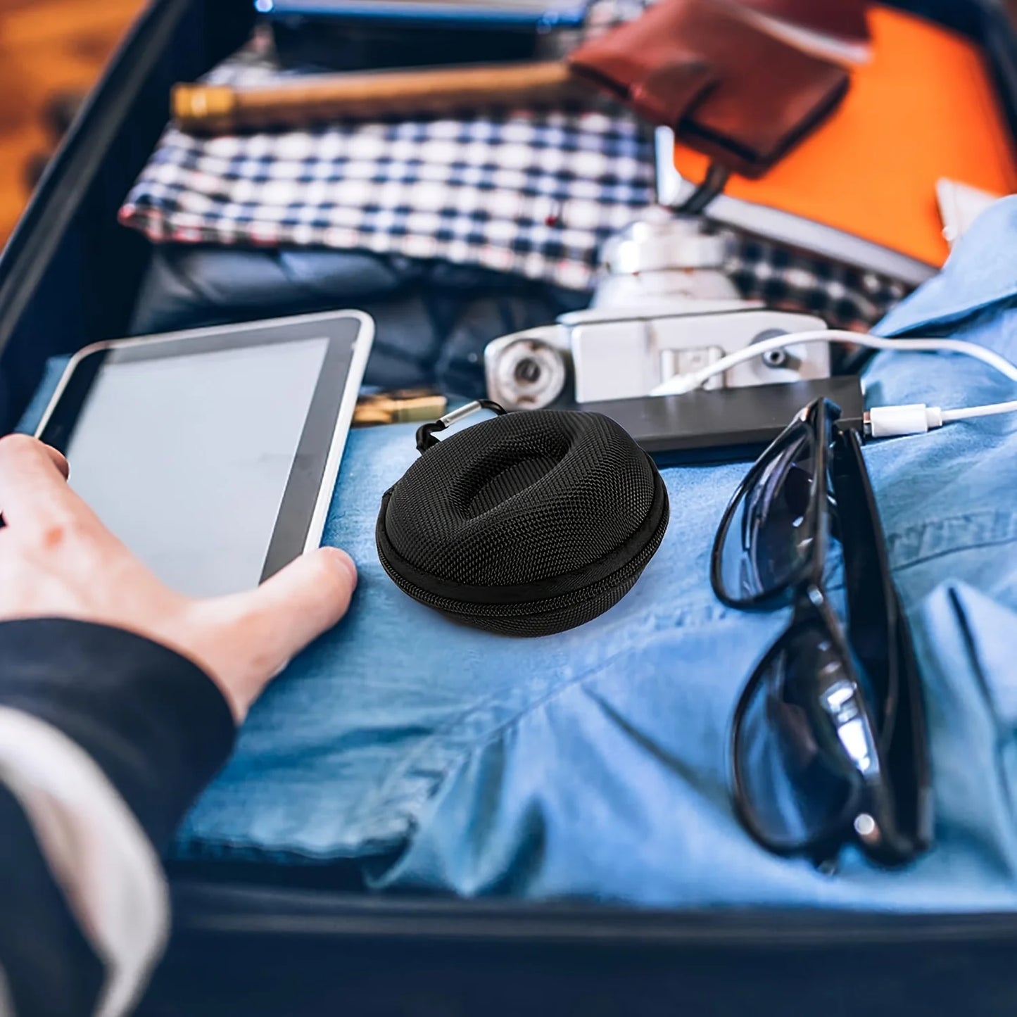 1pc Portable Zipper Travel Watch Case, Dust-proof Single Watch Storage Box for Wristwatches And Smart Watches