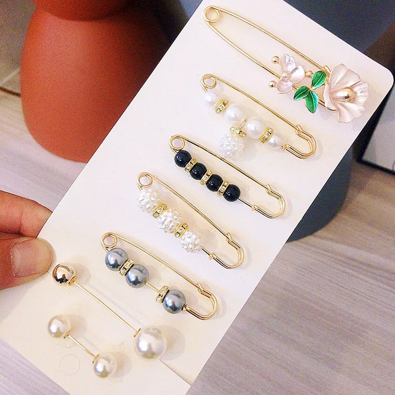 Women New Waist Needle Jeans Skirt Waist Big Change Small Anti-running Pin Fixed Clothes Waist Buckle Clip Brooch H1369