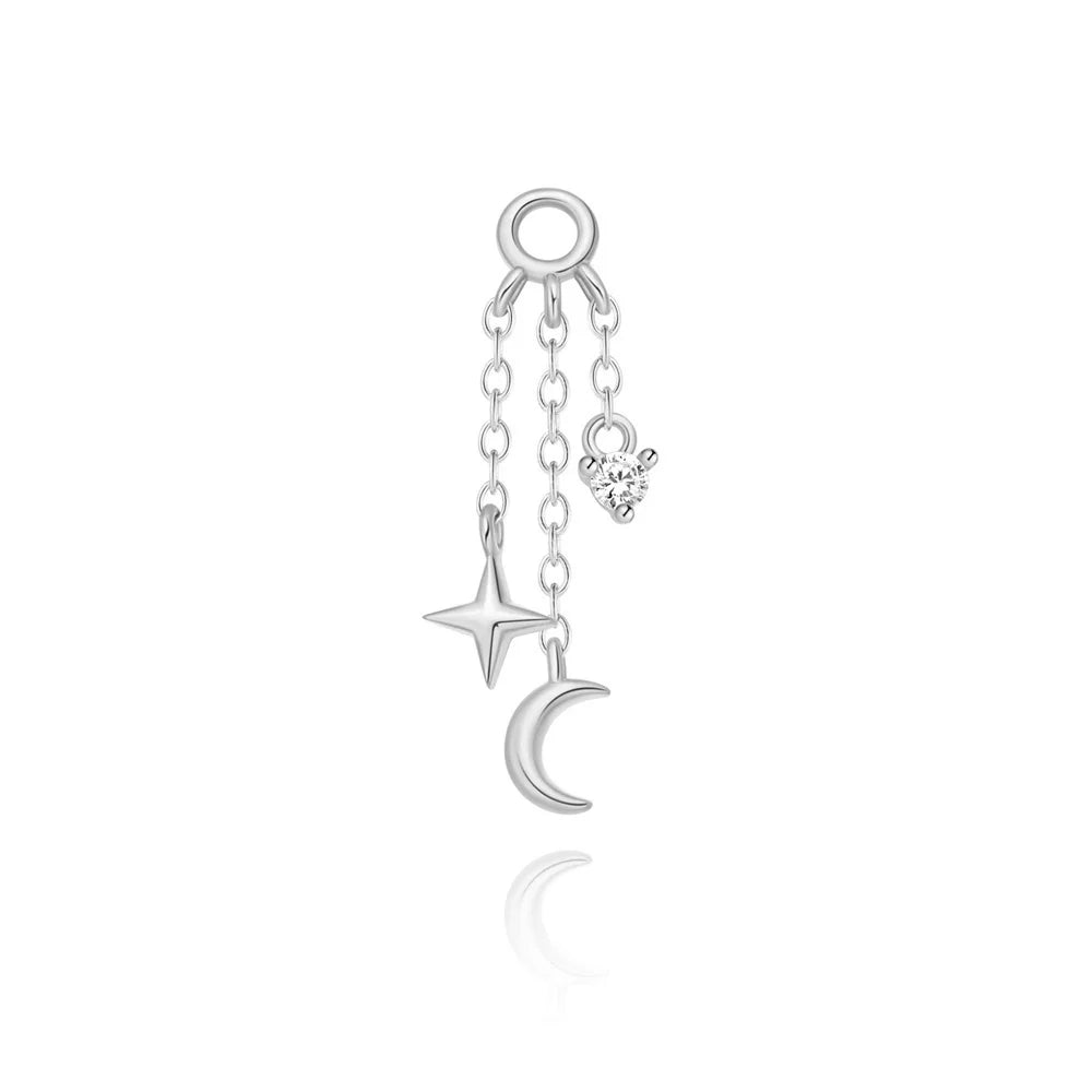 Aide 1pc 925 Sterling Silver Mini Zircon Thick Flat Screw Back Drop Earrings For Women K Gold Piercing Stud Earrings Jewelry