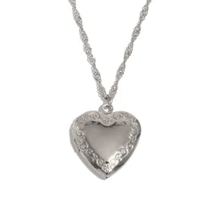 E.B.belle Flower Pattern Hollow Heart Photo Box Pendant Necklace For Women Stainless Steel Jewelry 18K Gold Plated Souvenir Gift
