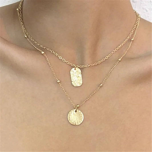 Vintage Necklace on Neck Chain Women's Jewelry Layered Accessories for Girls Clothing Aesthetic Gifts Fashion Bohemia Pendant