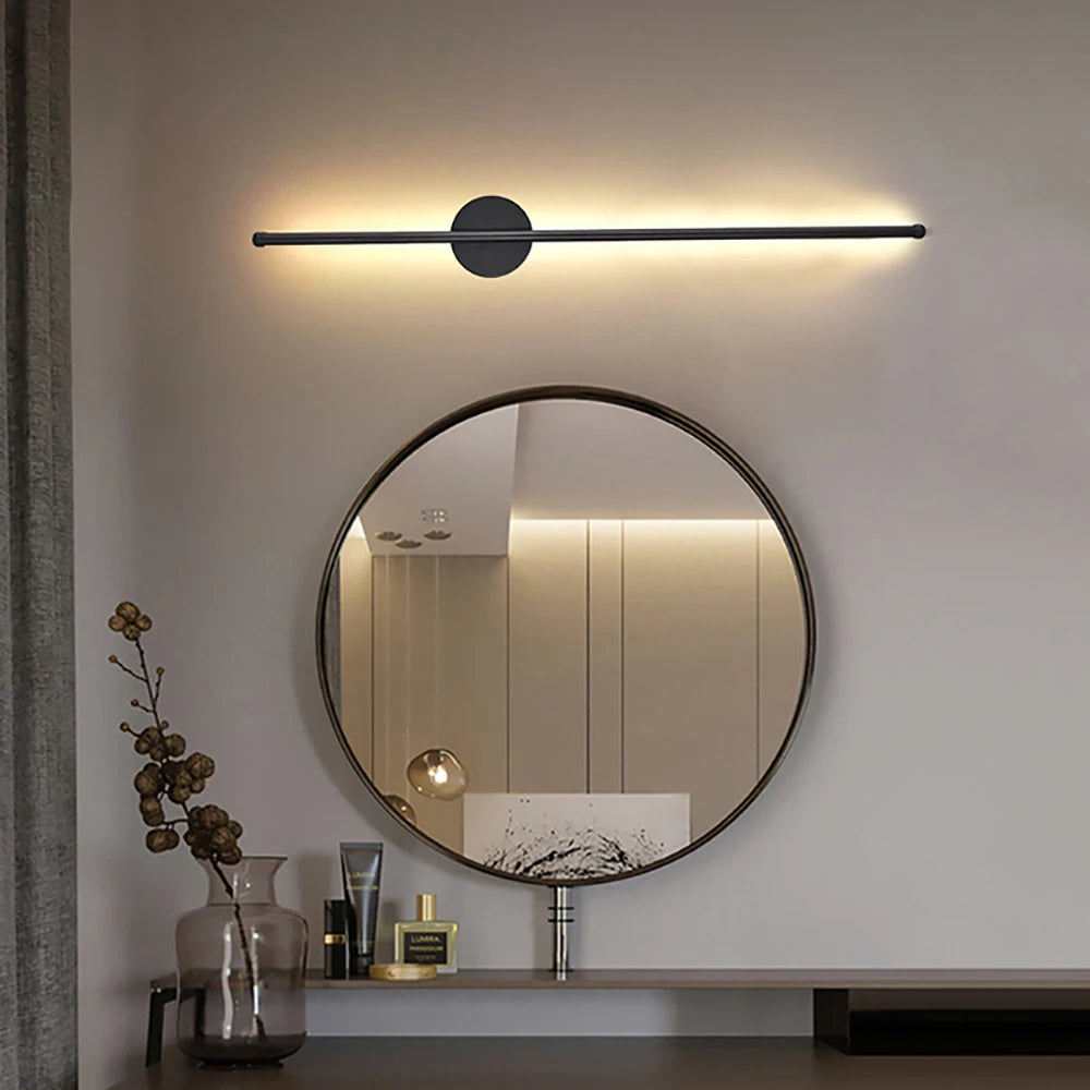 Rechargeable 50cm/80cm Wall Light Wireless LED Internal Wall Sconce Dimming Modern Beside Night Lamp for Bedroom Remote Control