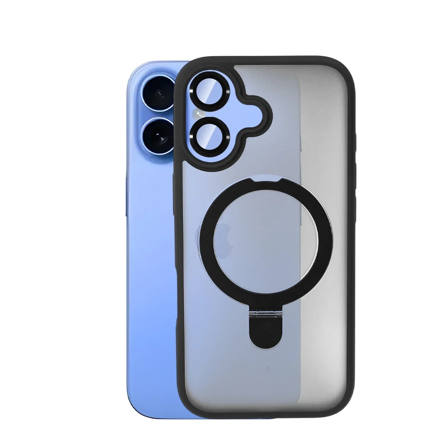 Finger Ring Stand Matte Magnetic Phone Case For iPhone 17 Pro Max 17Pro 17Air Hard PC Bumper Back Cover For Magsafe Charge Case