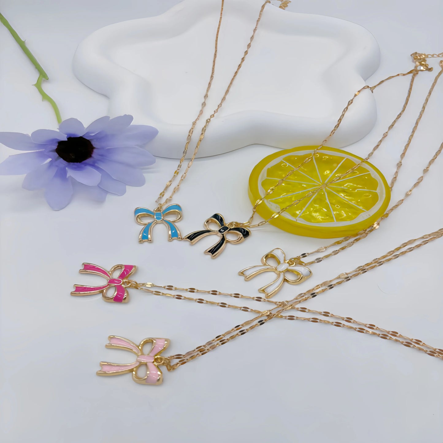 Fashion necklace accessories, collarbone chain 45+5 cm, golden stainless steel chain link necklace, fashion jewelry, adjustable