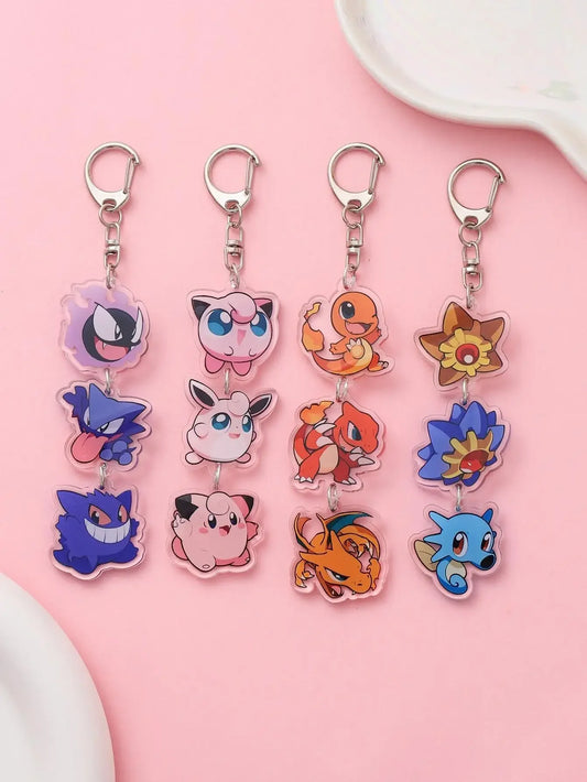 Anime Acrylic keychain accessaries Cartoon Car Bag Pendant Gift cute creative bag charm funny Friends Fans Gifts Keyring
