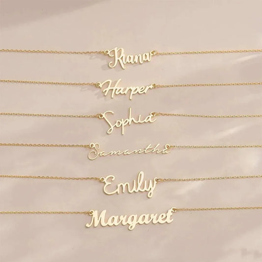 Personalised Name Necklace Custom Stainless Steel Name Jewelry Birthday Gift for her Bridesmaid Mother's Day Gifts