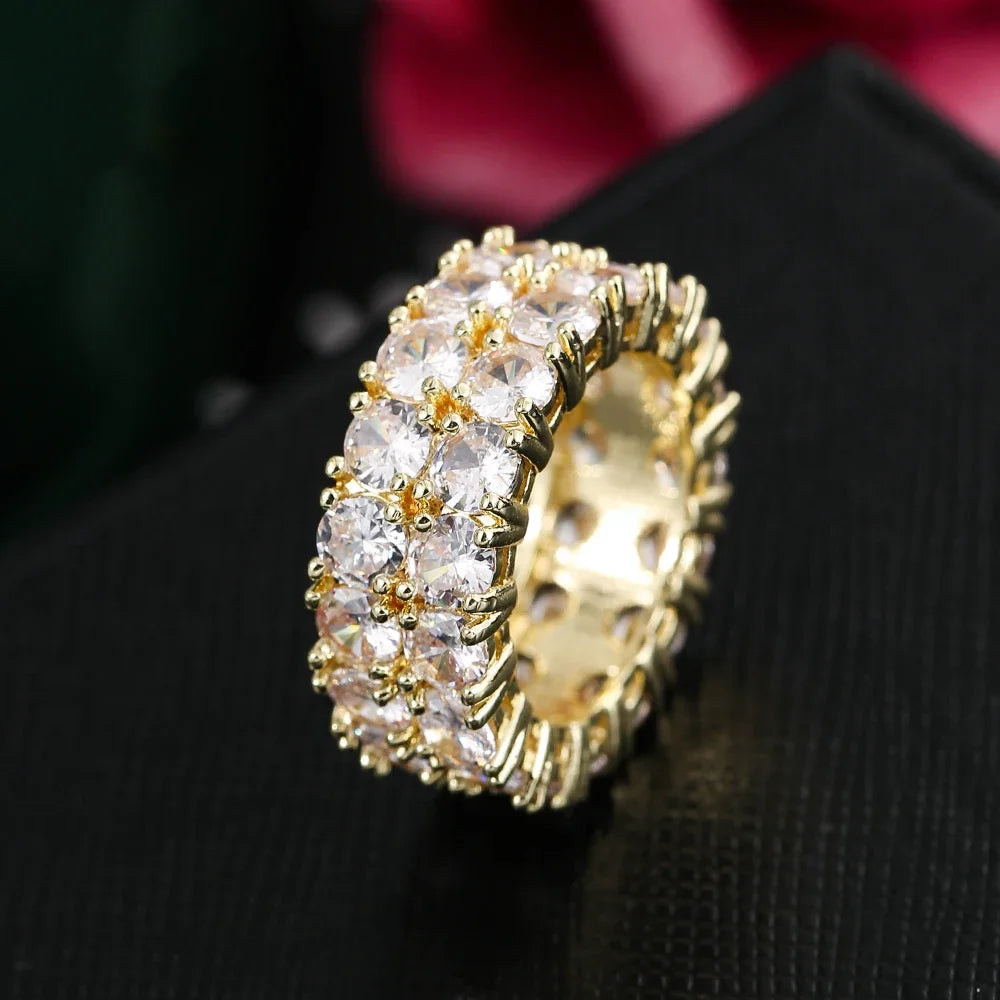 Fashion Luxury Cubic Zirconia Engagement Rings for Women Marquise Crystal Wedding Ring Party Jewelry Gift