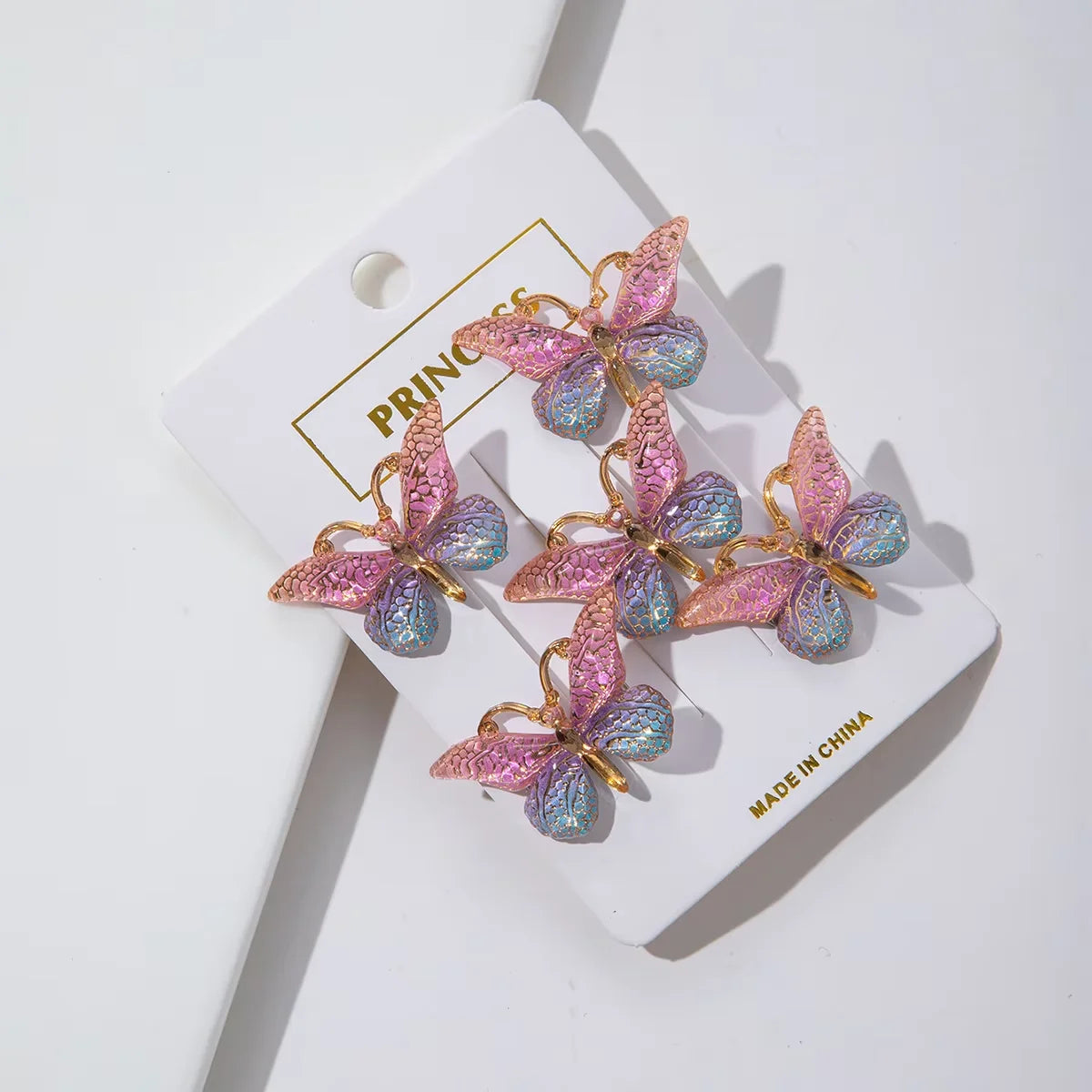 5PCS Sweet Macarons Gradient Color Cute Butterfly Kids Hairpins Children Headwear Princess Barrette Girls Hair Accessories