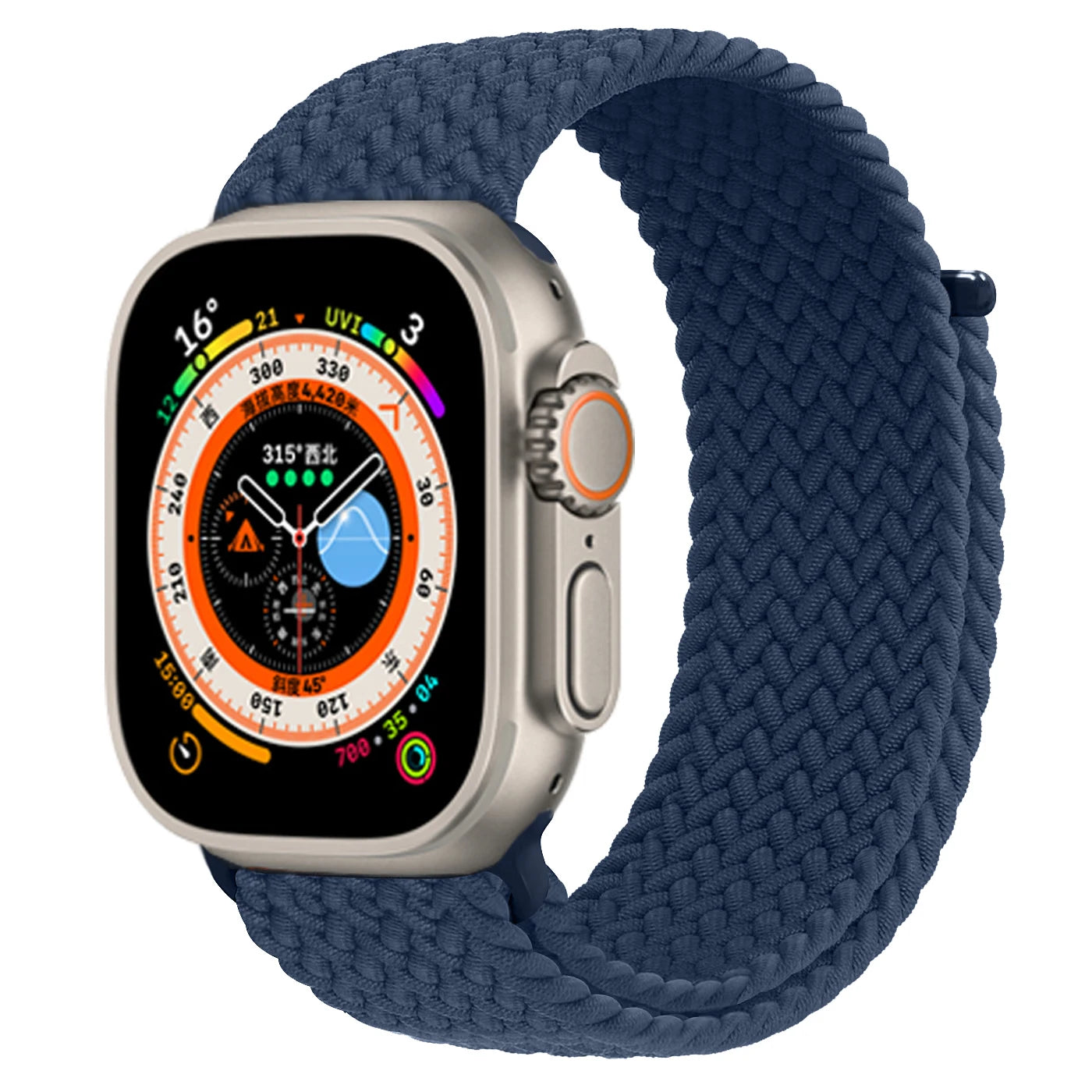 Braided Solo Loop For Apple watch Ultra 2 Band 40mm 44mm 49mm 45mm 41mm 38mm 42mm Elastic bracelet iWatch series 9 8 7 se Strap