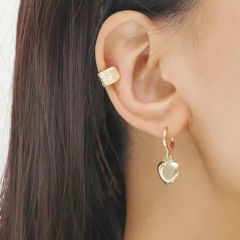 High-end new niche fashion earring sets, creative retro diamond-shaped alloy geometric earring sets