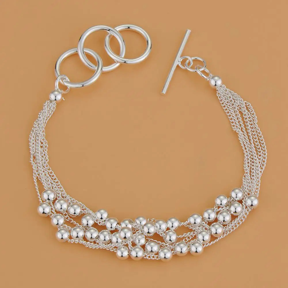 925 Sterling Silver Bracelet Heart High Quality Romance Chain For Woman Men Fashion Engagement Party Wedding Jewelry Gift