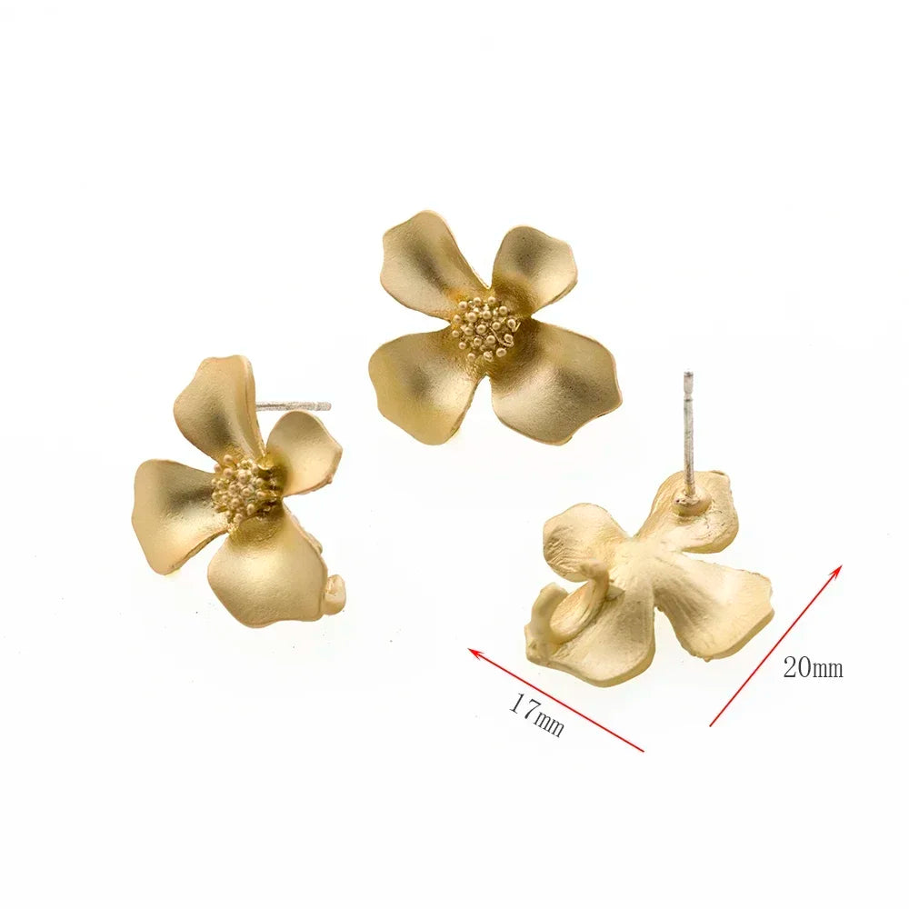 10pcs/set DIY Stainless Steel Earrings Connectors Round Irregular Gold Color Earrings Back Earrings Setting for Jewelry Making