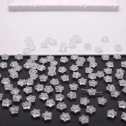 Mixed-color 8mm 60pcs Star Beads Czech Glass Loose Spacer Beads Handmade Diy Accessories Jewelry Making Necklace Earrings