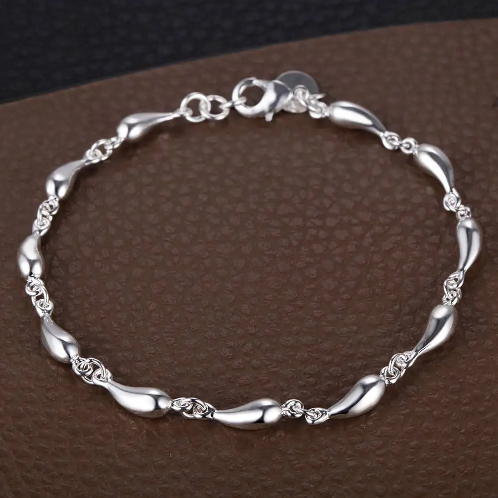 925 Sterling Silver Bracelet Heart High Quality Romance Chain For Woman Men Fashion Engagement Party Wedding Jewelry Gift