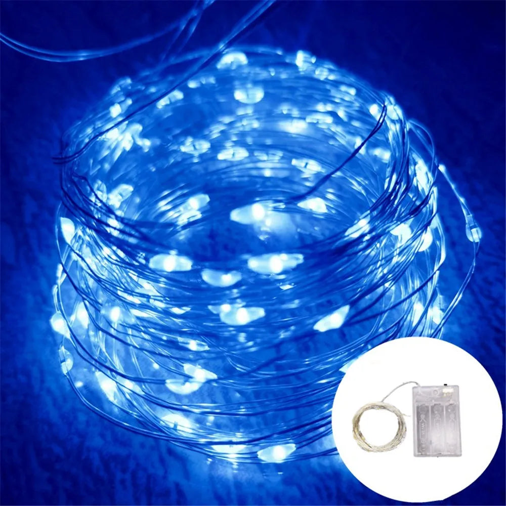 1Pack Fairy Light String Led Copper Wire String Light 1/2/3/5/10M Battery Powered For Bedroom Garden Party Wedding Decoration