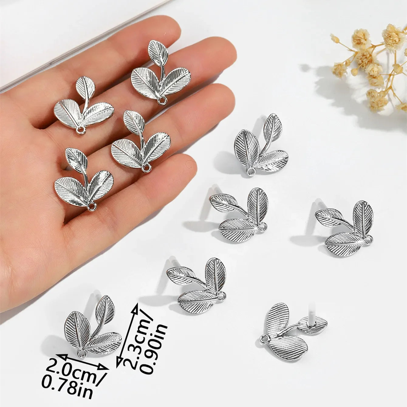 10pcs/set DIY Stainless Steel Earrings Connectors Round Irregular Gold Color Earrings Back Earrings Setting for Jewelry Making