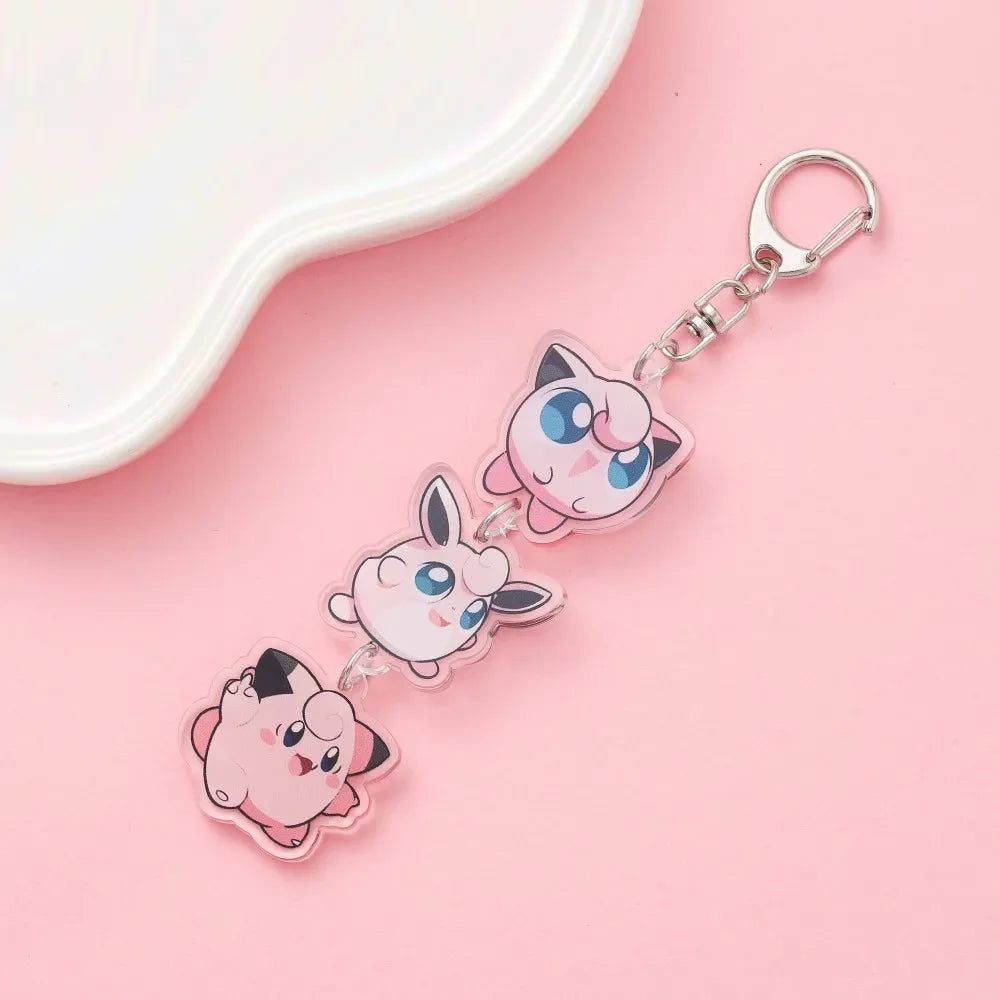 Anime Acrylic keychain accessaries Cartoon Car Bag Pendant Gift cute creative bag charm funny Friends Fans Gifts Keyring
