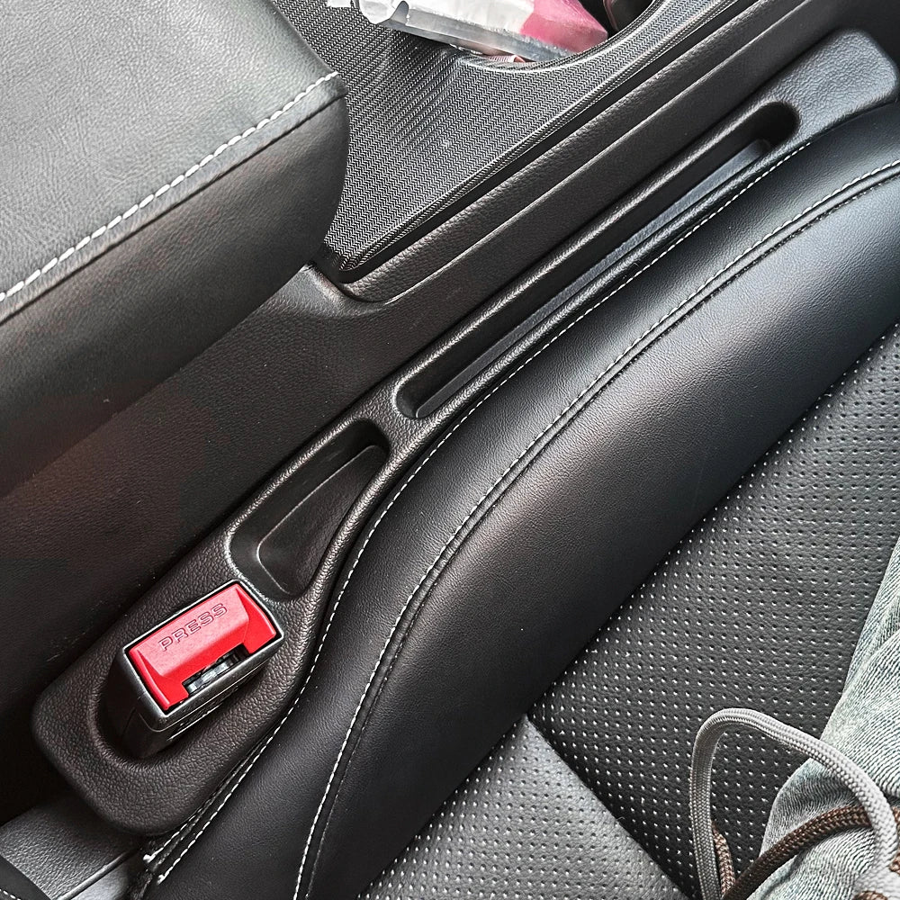 2pcs Car Seat Gap Filler Organizer Waterproof Car Seat Gap Plug Strip with 2 Grooves Seat Gap Storage Auto Interior Accessories