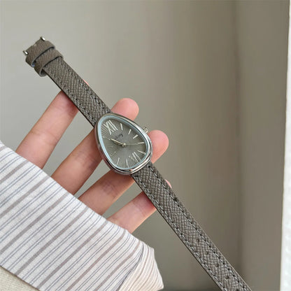 Luxury Brand Women Snake Dial Watch Ladies Fashion Red Leather Strap Quartz Wristwatch Female Gift Dropshipping Clock Relogio