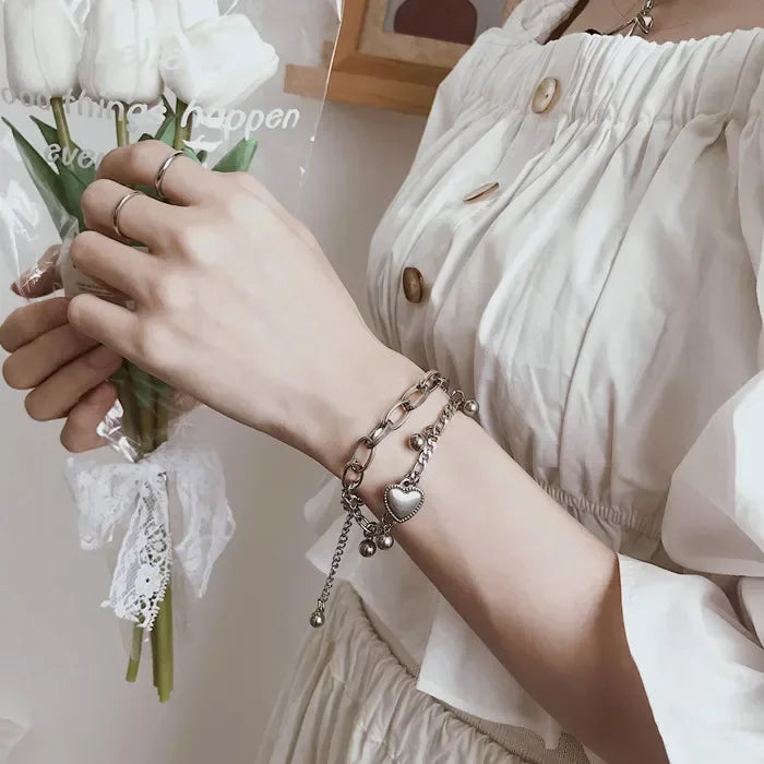 1Pcs Luck Five Leaf Flower Pendant Jewelry Bracelet for Women Gift Fashion Trendy Clover  Bracelet Earring Party Jewelry Gift