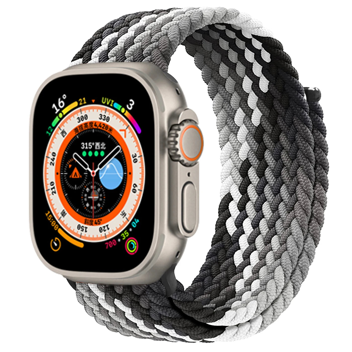 Braided Solo Loop For Apple watch Ultra 2 Band 40mm 44mm 49mm 45mm 41mm 38mm 42mm Elastic bracelet iWatch series 9 8 7 se Strap
