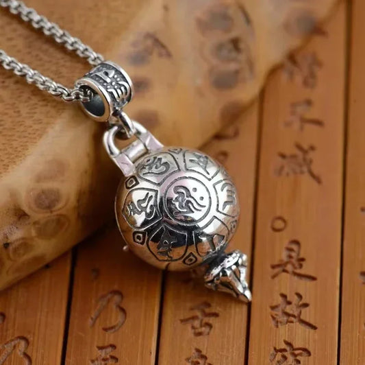 Gawu Box Pendant Can Be Opened Vajra Pestle Six-Character Sutra Zircon Buddha Necklace Male and Female Amulet Jewelry