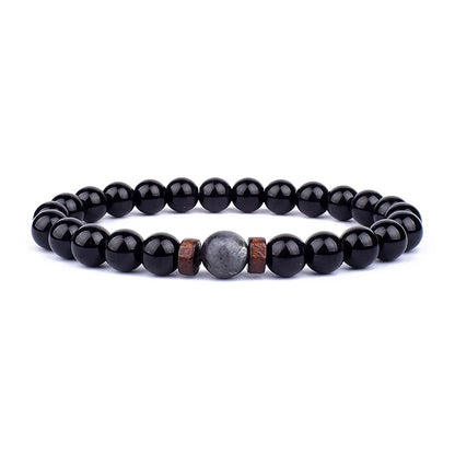 Natural Volcanic Lava Stone Beaded Bracelets for Women Men Jewelry Tiger Eyes Lapis Lazuli Healing Balance Chakra Bead Bracelet