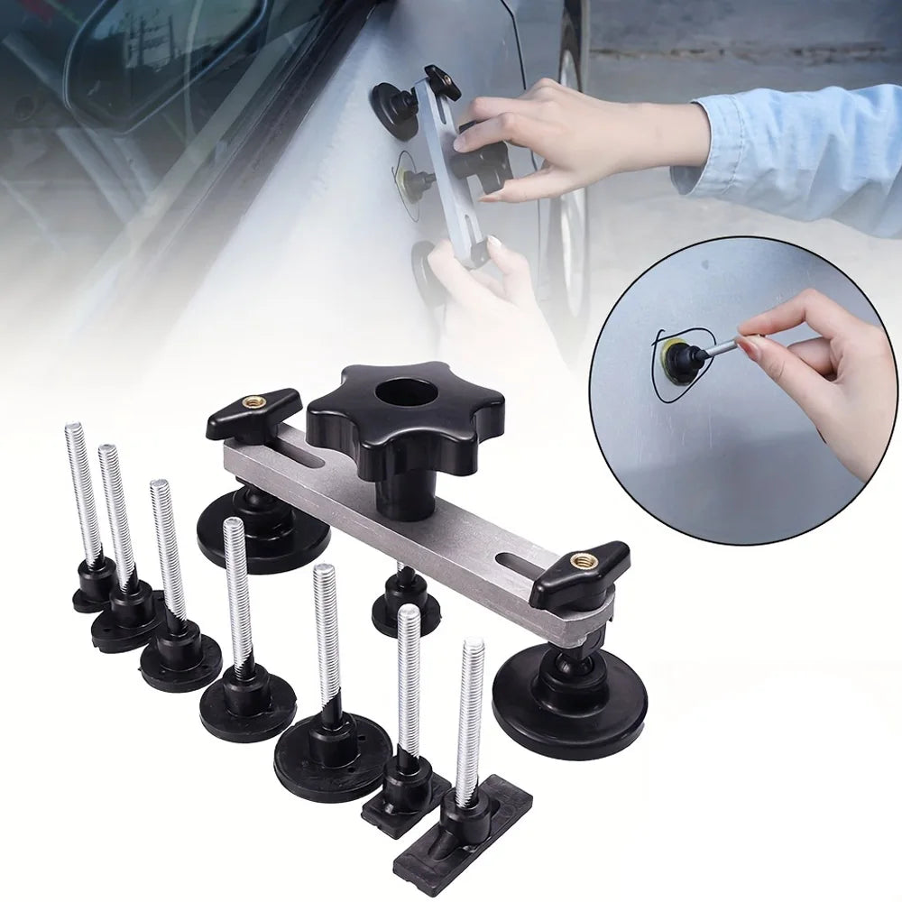 Car Dent Repair Sheet Metal Tools Auto Adjustable Width + T Dent Puller Slide Hammer Reverse Hammer Glue Kit car accessories