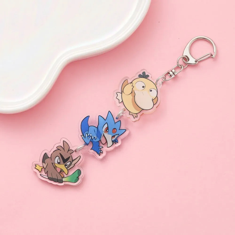 Anime Acrylic keychain accessaries Cartoon Car Bag Pendant Gift cute creative bag charm funny Friends Fans Gifts Keyring