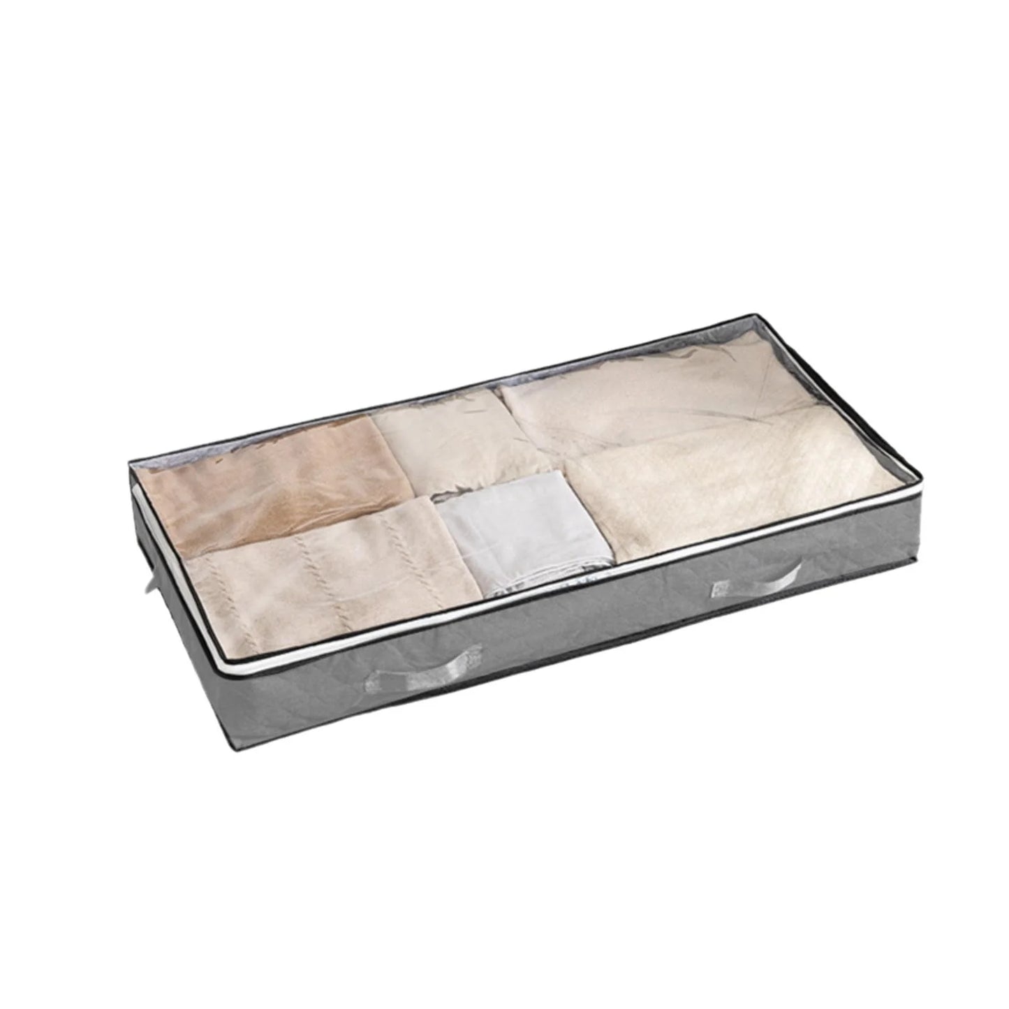 1pc/2pcs/3pcs Dustproof Under Bed Storage Box with Reinforced Handles for Comforter Blanket  Pillow and Toys Bedroom Accessories