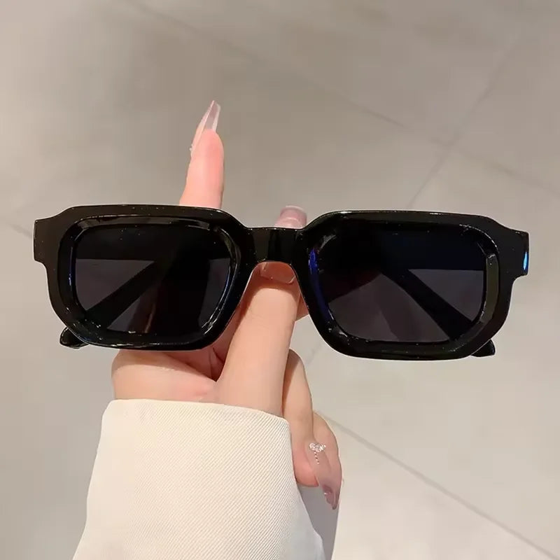 New Men Vintage Rectangle Frame Sunglasses Fashion Retro Sun Glasses Luxury Brand Design Glasses UV400 Eyewear Women Goggles