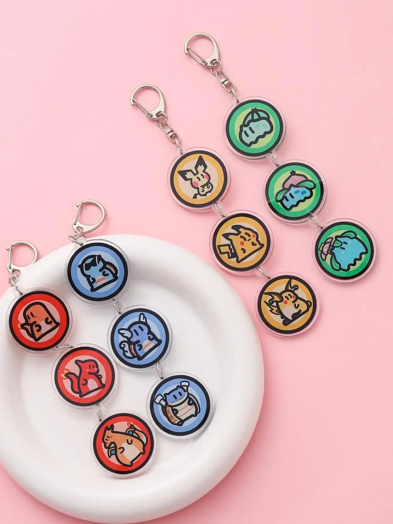 Anime Acrylic keychain accessaries Cartoon Car Bag Pendant Gift cute creative bag charm funny Friends Fans Gifts Keyring
