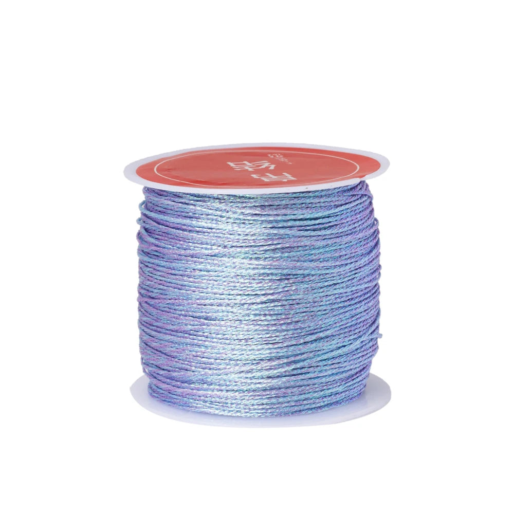 0.4mm 50m Nylon Gold Silver Thread Jewelry Cord Wire For DIY Bracelet Beading Making Needlework Material Craft Accessory Supply