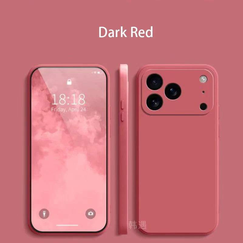 Square Liquid Silicone Phone Case for Apple iPhone 17 Pro Max 17 Air Soft Cover Case