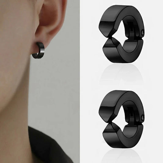 Punk Non Piercing Clip for Man Woman Titanium Steel Magnetic Type Stud Earrings Teens Hip Hop Style Ear Ring Jewelry Accessories