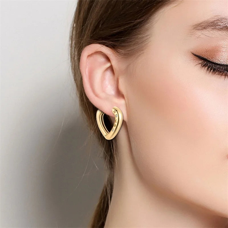 New in 925 Silver Color Gold Pearl Bee Irregularity Star Moon Earrings For Women 2025 Trending Fashion Jewelry Birthday Gifts