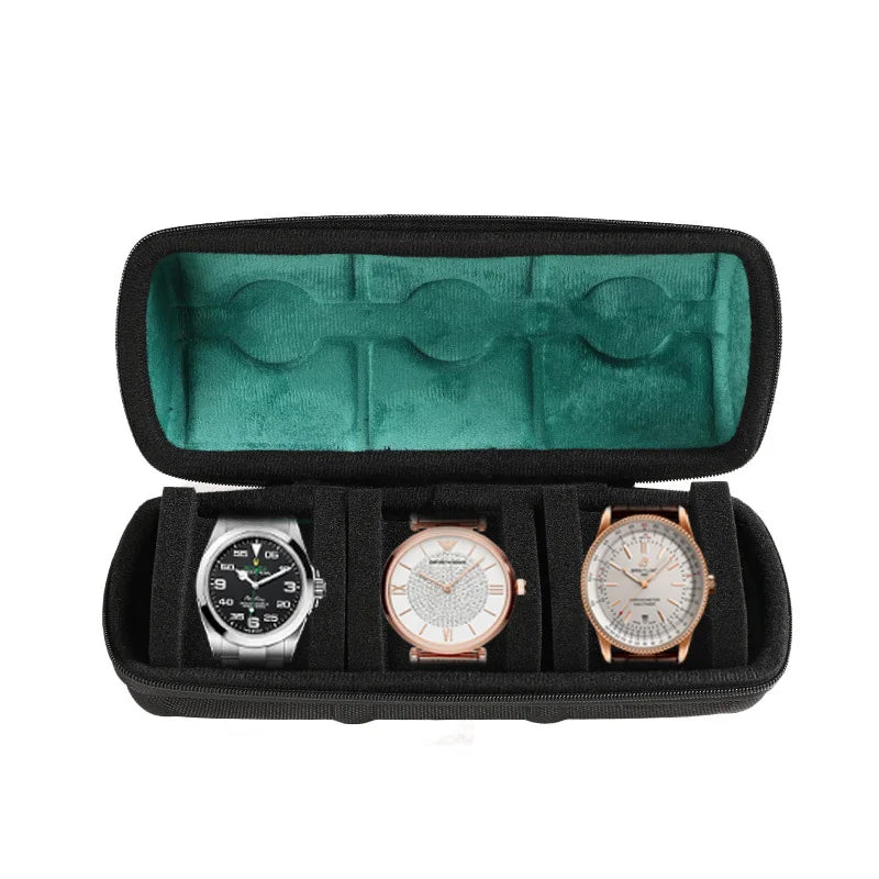 Watch Box Organizer For Men or Women，Watch Travel Case Portable Storage Watch Display Holder for Wristwatches and Smart Watches
