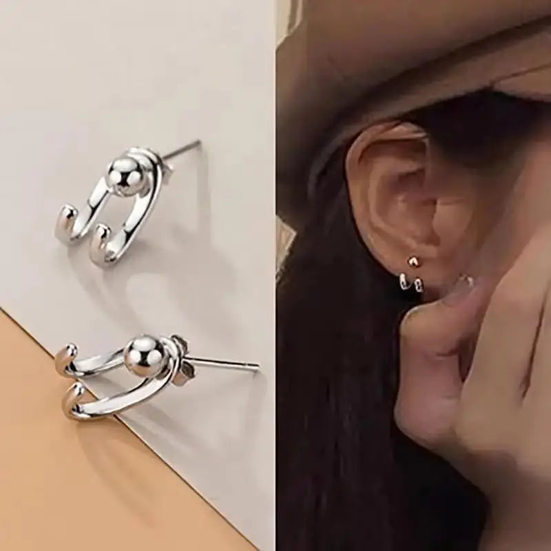 Korean Fashion Seven Star Zircon Earrings For Women Jewelry 2025 Trending New Luxury Women's Crystal Stars Stud Earrings Gifts