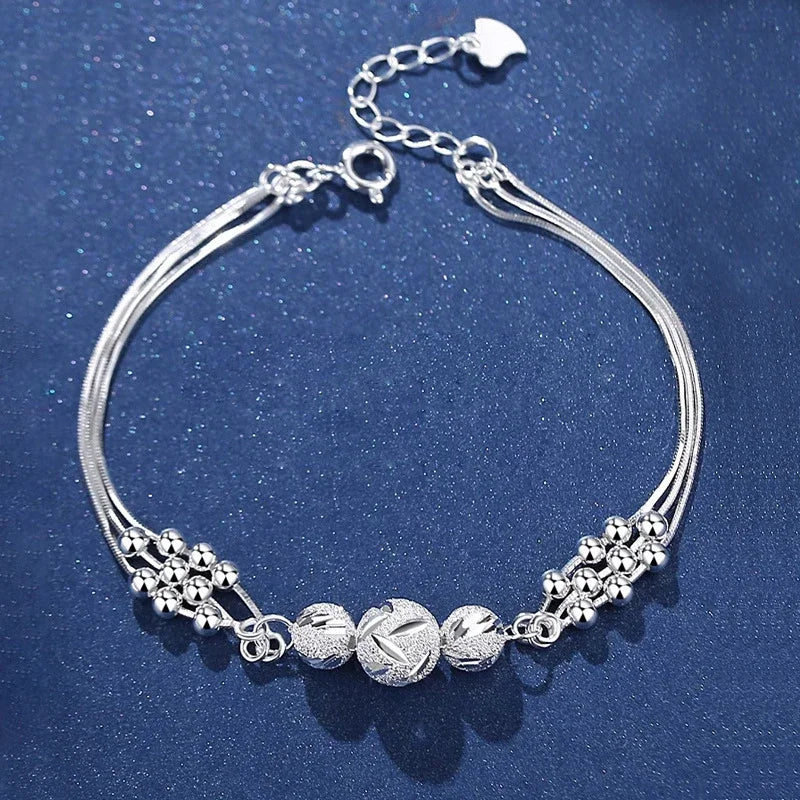 925 Sterling Silver 3MM Snake Chain Bracelets For Women Men Simple Hip Hop Punk Charm Bracelet Fashion Party Wedding Jewelry