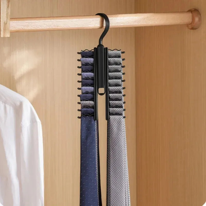 Large Cap Tie Storage Hange Capacity Bow Clip Scarf Belt Hanging RackTie Belt Display Holder Wardrobe Household High Capacity