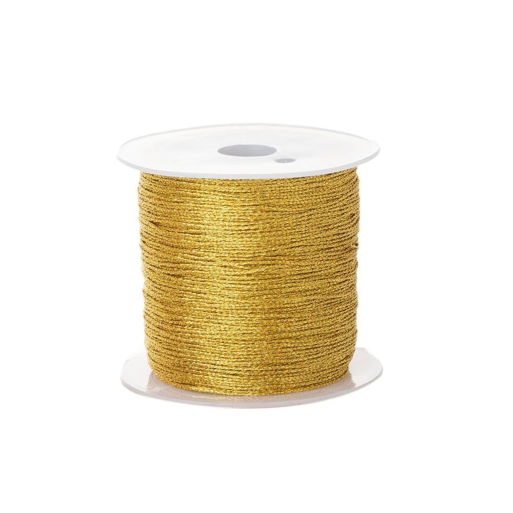 0.4mm 50m Nylon Gold Silver Thread Jewelry Cord Wire For DIY Bracelet Beading Making Needlework Material Craft Accessory Supply
