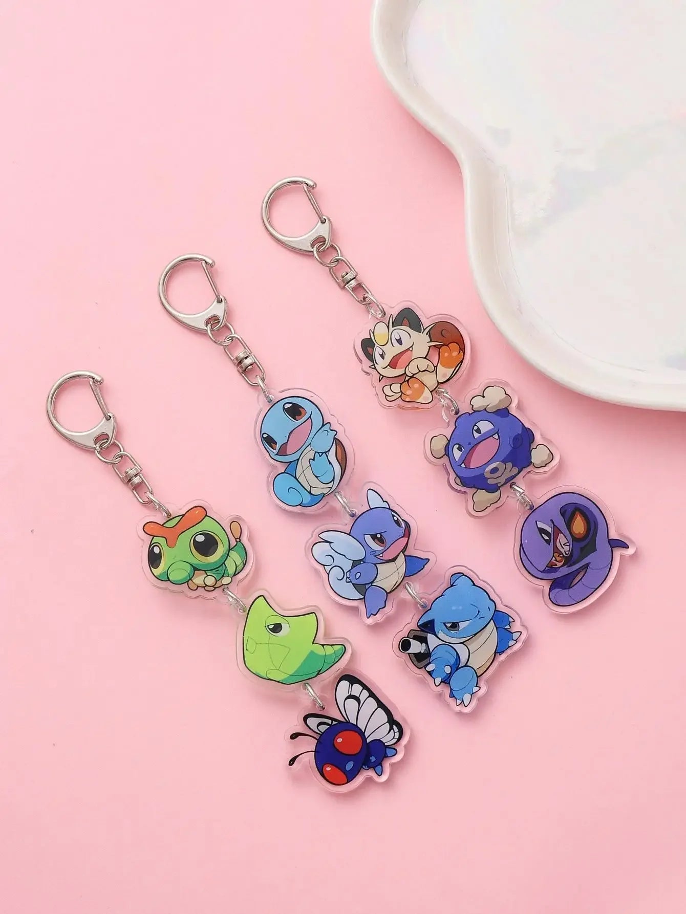 Anime Acrylic keychain accessaries Cartoon Car Bag Pendant Gift cute creative bag charm funny Friends Fans Gifts Keyring