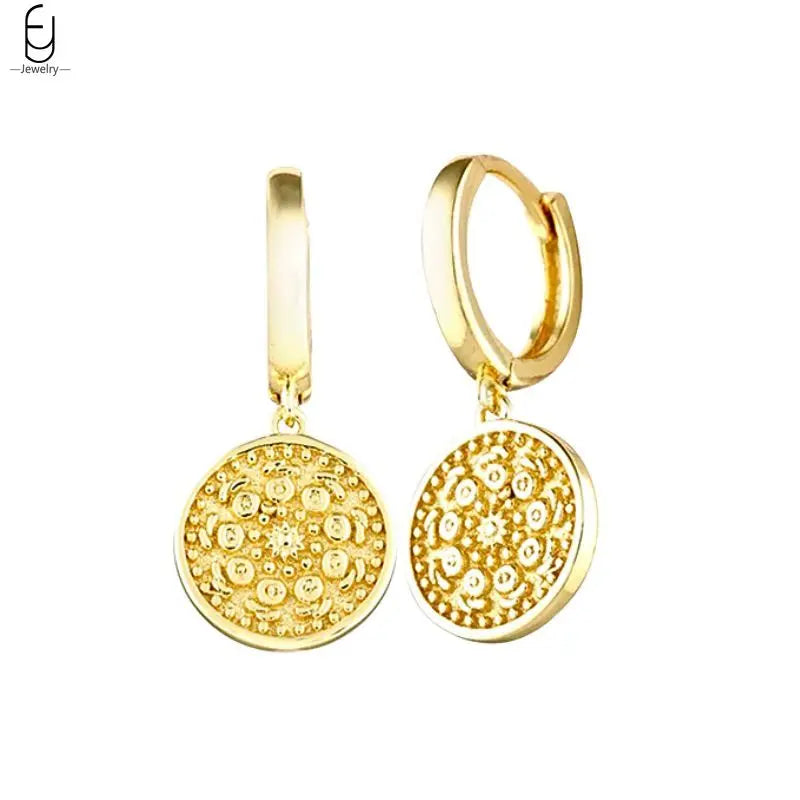 925 Sterling Silver Needle Vintage Gold Earrings Luxury Long Chain Tassel Crystal Hoop Earrings for Women Party Trend Jewelry