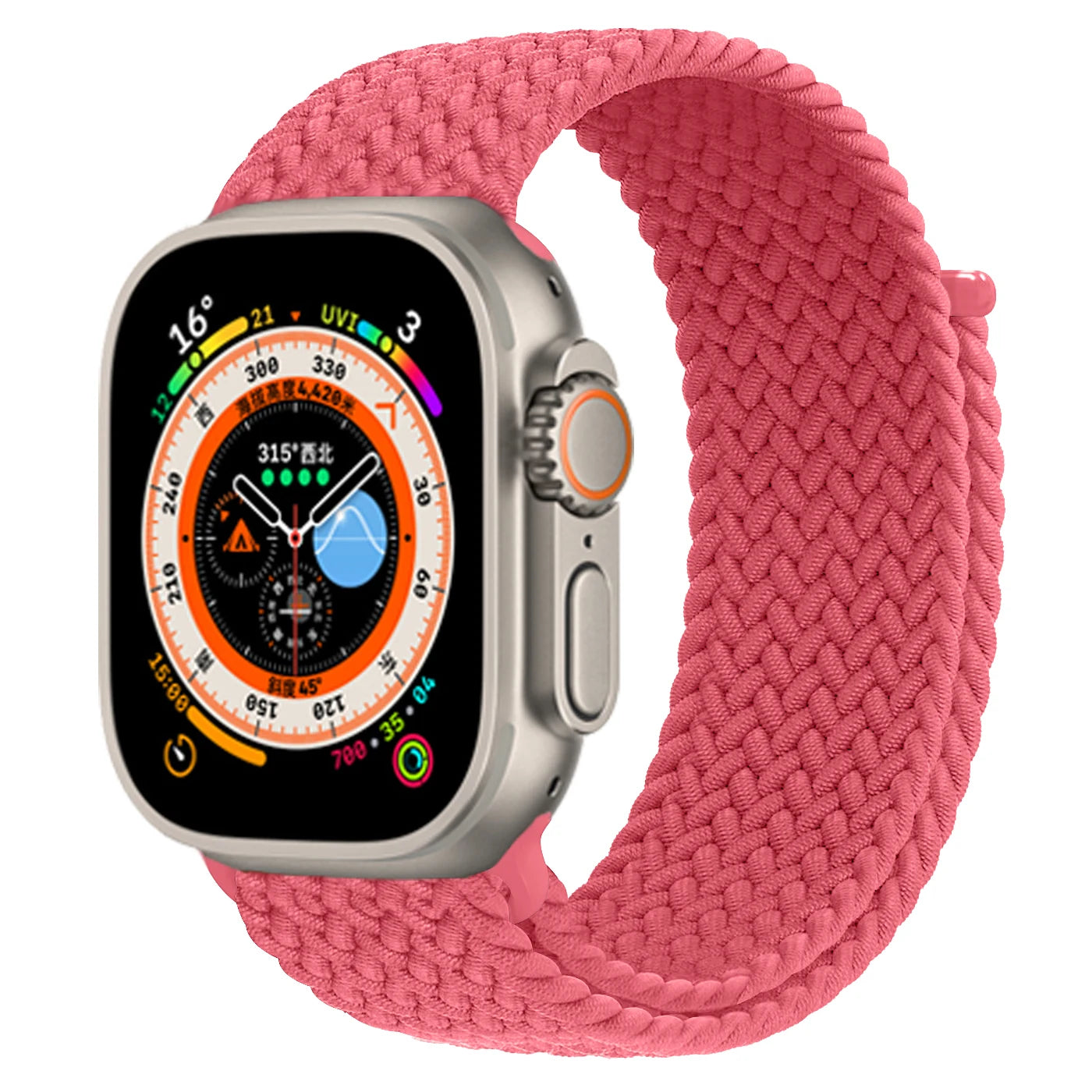 Braided Solo Loop For Apple watch Ultra 2 Band 40mm 44mm 49mm 45mm 41mm 38mm 42mm Elastic bracelet iWatch series 9 8 7 se Strap