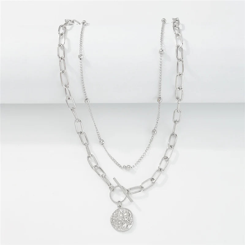 Vintage Necklace on Neck Chain Women's Jewelry Layered Accessories for Girls Clothing Aesthetic Gifts Fashion Bohemia Pendant