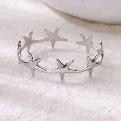 Stainless Steel Bracelet For Women Men Aesthetic Flower Leaf Bangle Opening Gold Color Geometric Bangles Bracelets Femme Jewelry