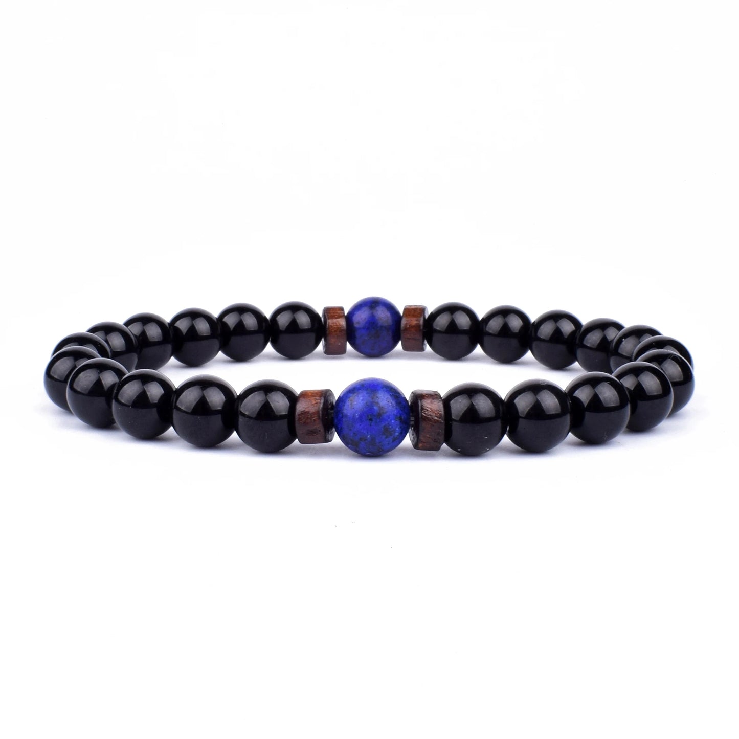 Natural Volcanic Lava Stone Beaded Bracelets for Women Men Jewelry Tiger Eyes Lapis Lazuli Healing Balance Chakra Bead Bracelet